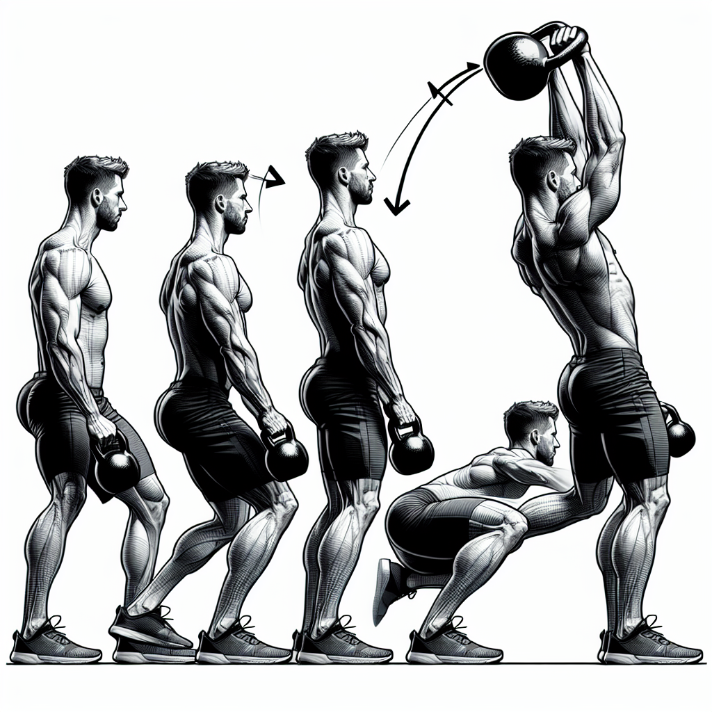 壶铃摆荡动作示范