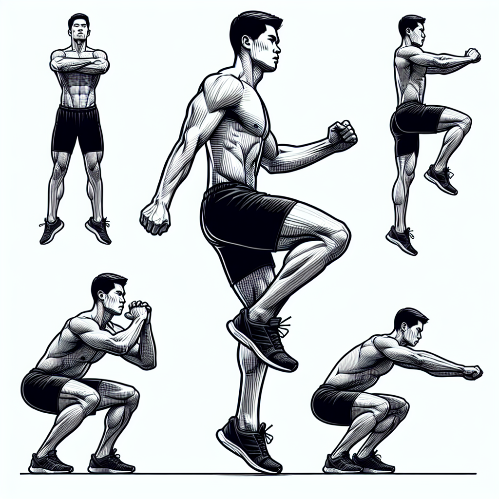 单腿深蹲跳动作示范